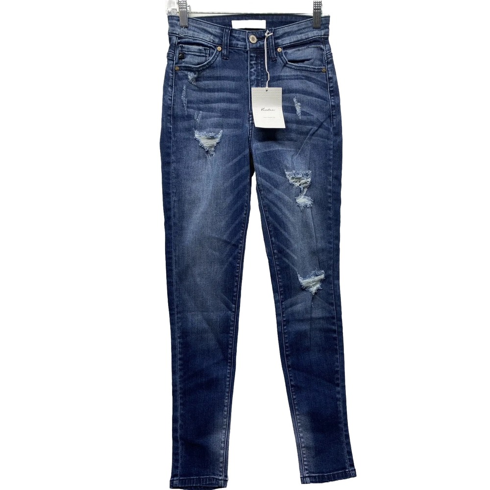 KanCan Estilo Women's Size 25 Medium Wash Denim Blue Jeans NEW (G7)